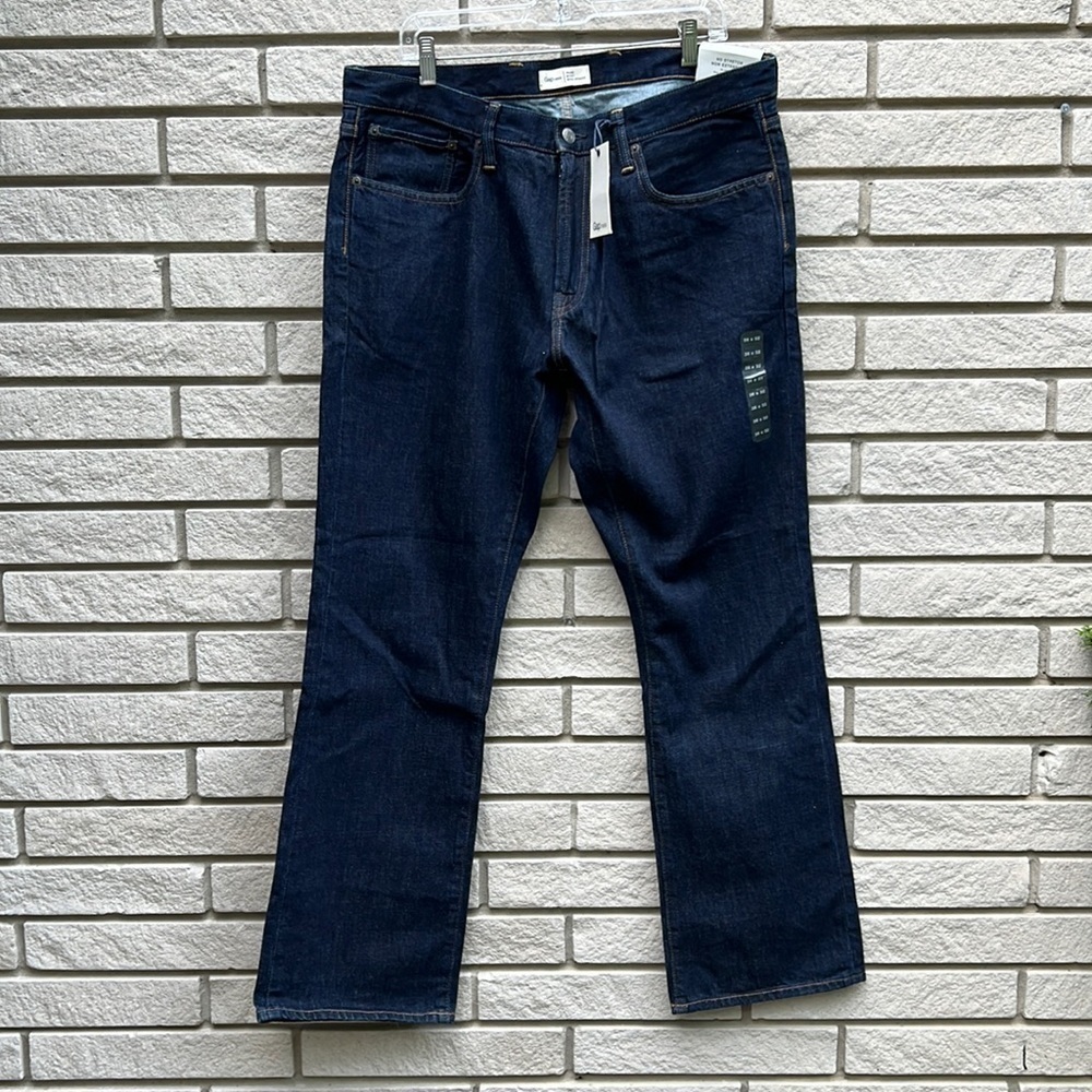 GAP No Stretch Boot Cut Dark Wash Jeans 36x32